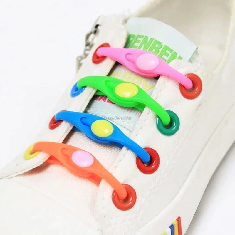 12 pezzi lacci elastici in silicone Sneakers lacci senza cravatte elastico per scarpe Casual uomo donna scarpe sportive accessori pigri