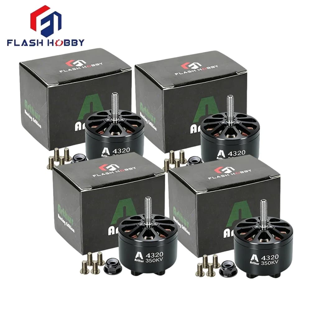 4pcs Flashhobby A4320 350KV 6-12S High Speed Brushless Motor For Long Range X-Class RC FPV Drone Model