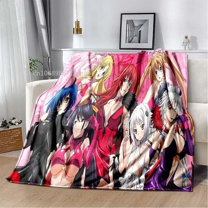 Cartoon Sexy Girl High School DxD Anime D Coperta da tiro Flanella Morbido lenzuolo caldo per letti Divani Tessili per la casa