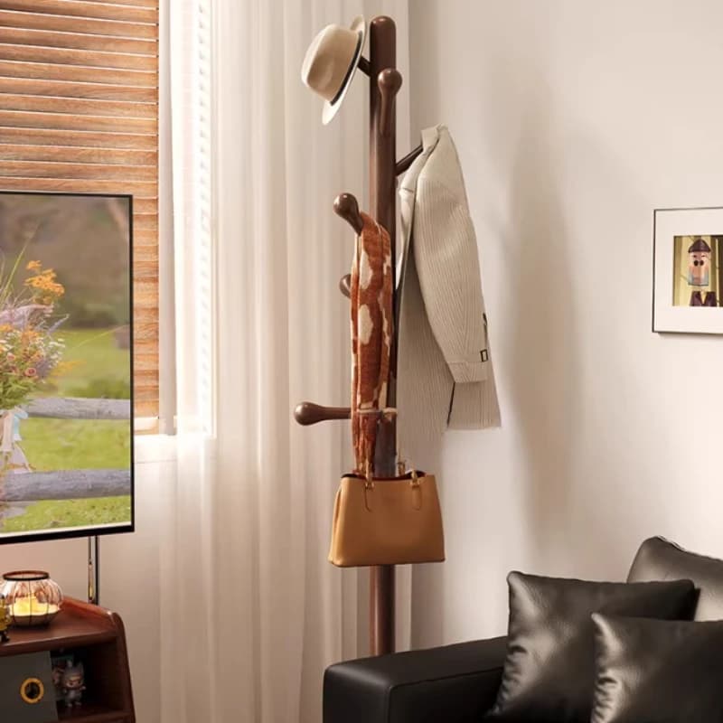 Appendiabiti da terra in legno, stile nordico, per soggiorno, appendiabiti aperto, porta borse, moderno, Arara De Roupa, mobili di tendenza