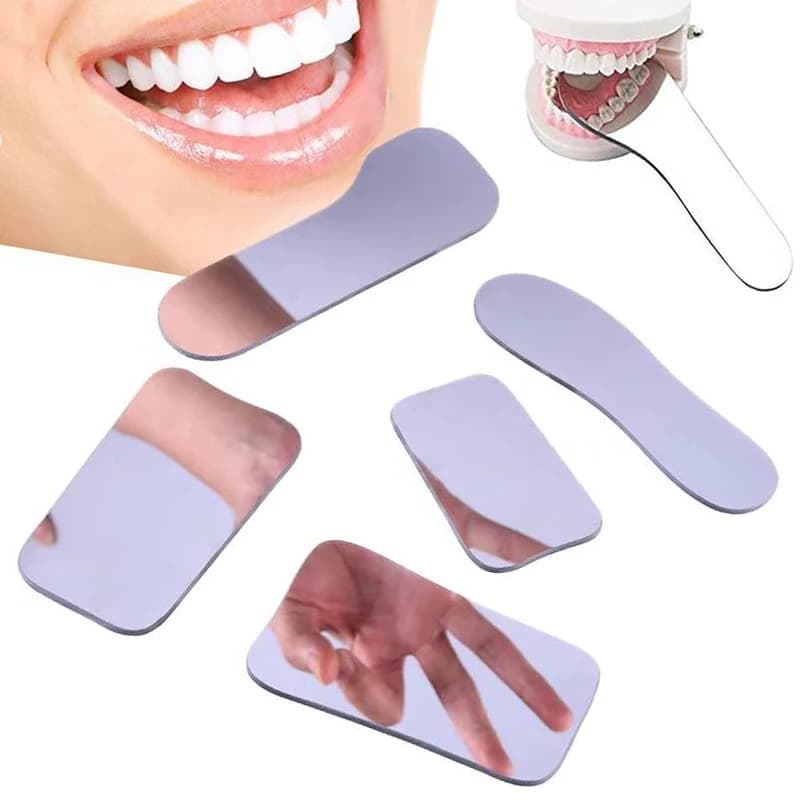 5 pz/set odontoiatria specchio ortodontico fotografia specchi a doppia faccia strumenti dentali materiale in vetro riflettore intraorale