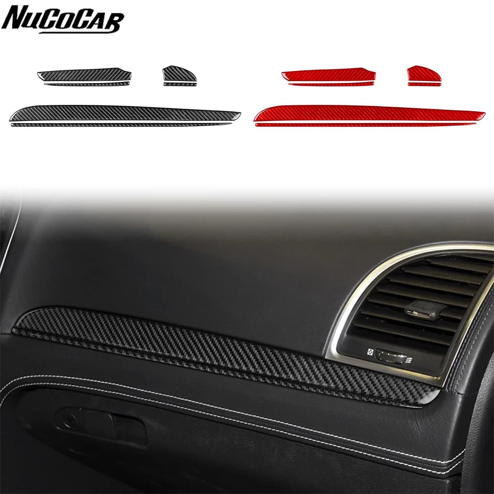 Per Chrysler 300 300C 2015-2021 Pannello strumenti centrali in fibra di carbonio Striscia di rivestimento Accessori auto Adesivi decorativi interni