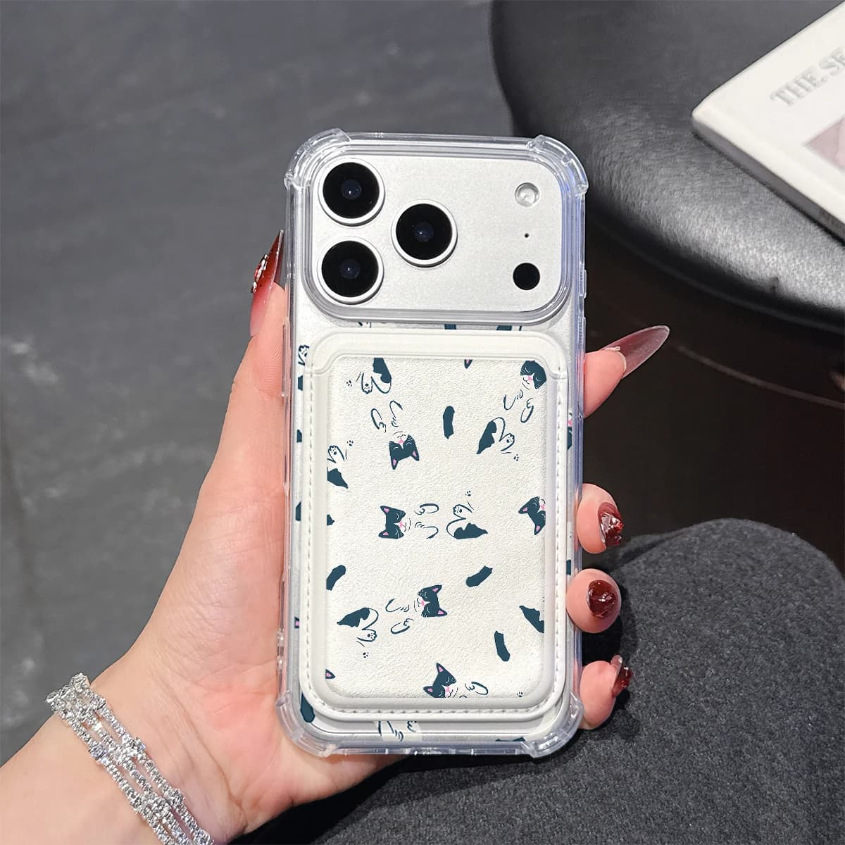 Calico Cat Phone Case For iPhone 17 16 15 14 13 Pro Max Plus Wallet Pocket Transparent Soft TPU for Magnetic Phone Case