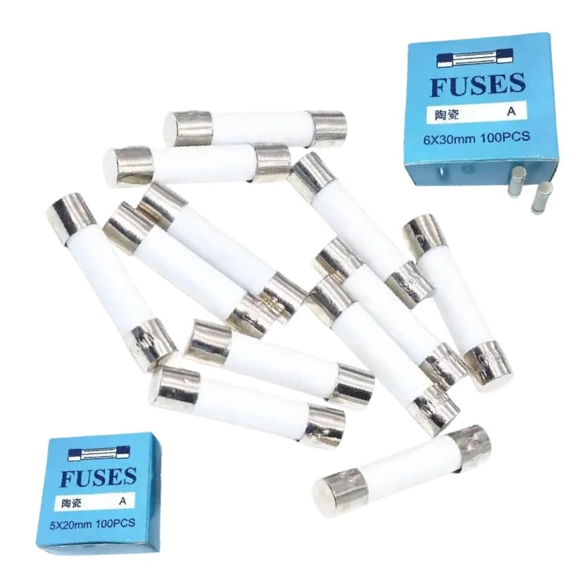 Fusibile ceramico per tubo ad azione rapida 5x20 6x30 mm 250 V 0,25 A -30 A AMP