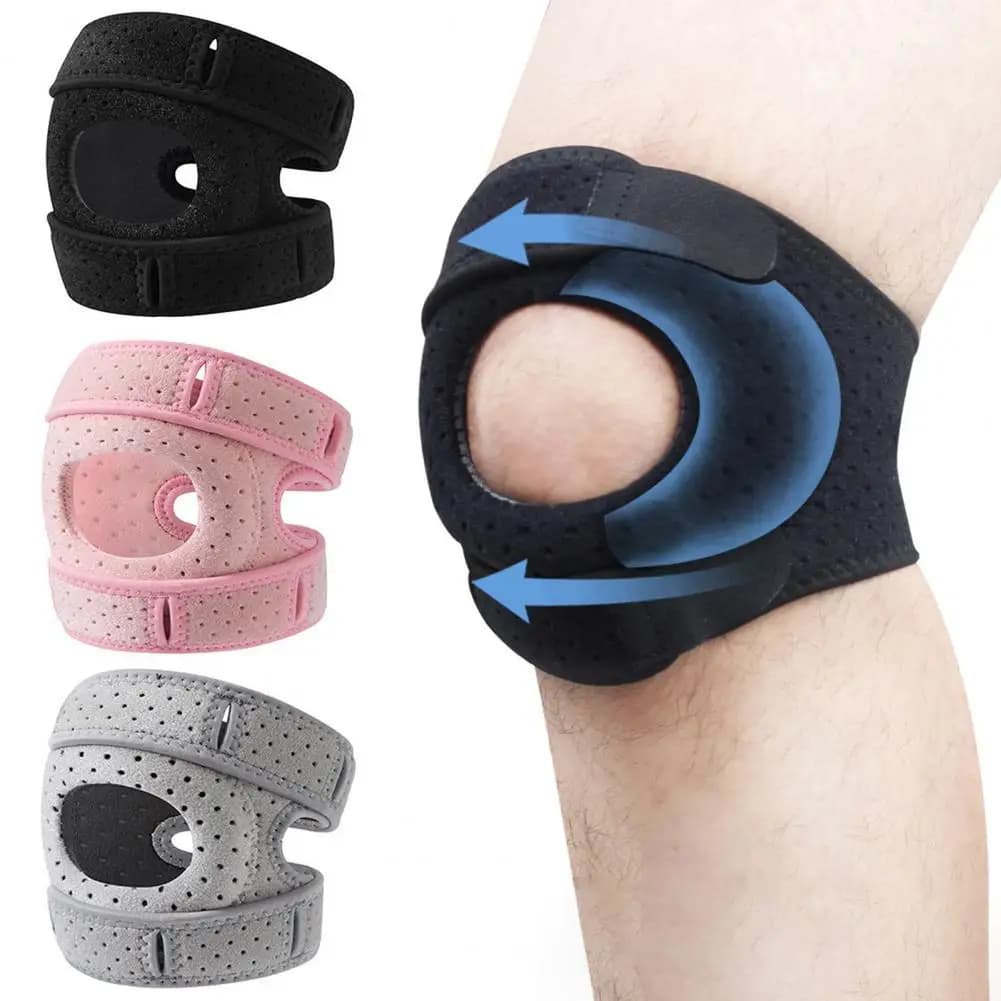 Supporto per Ginocchio Regolabile in Nylon per Alleviare il Dolore, Fascia di Sostegno per Lesioni al Menisco e Artrite, Ideale per Corsa e Salto