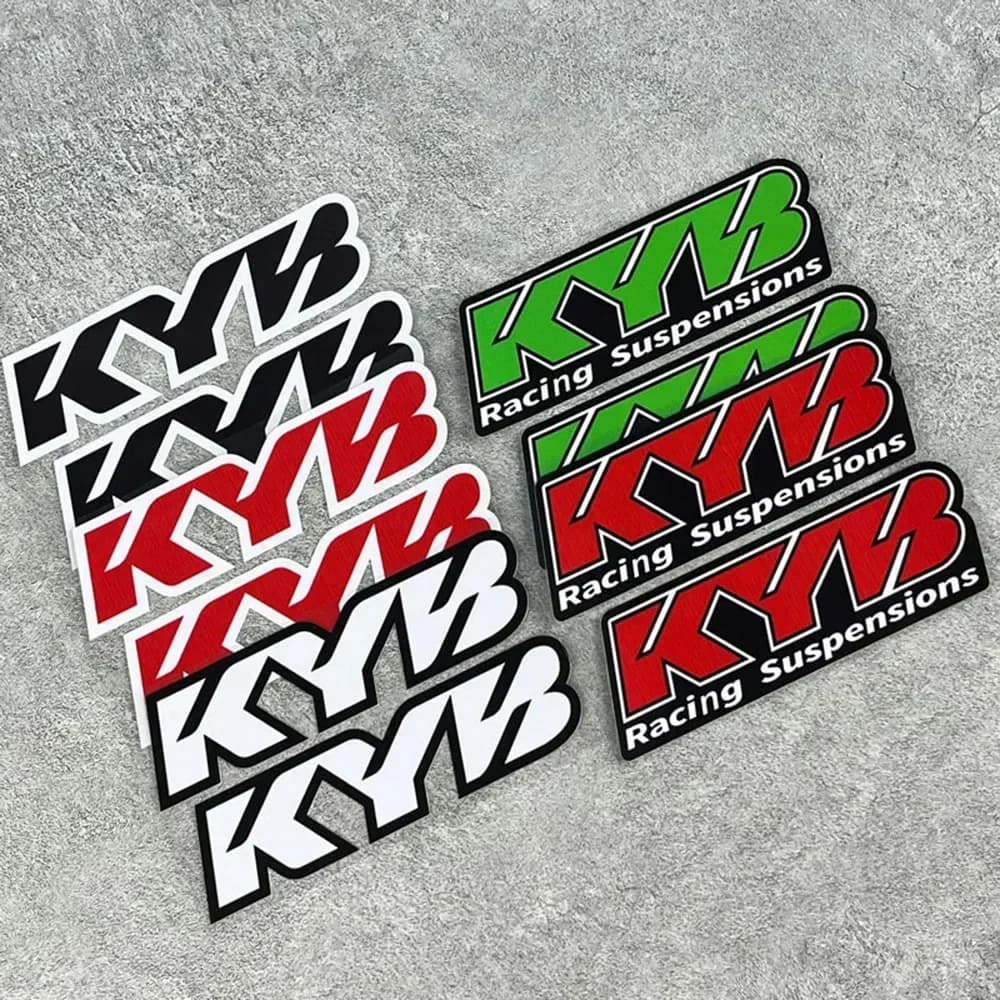 2PCS Racing Suspensions Motorcycle Stickers for Kyb Fork Suspension Vinyl Decals