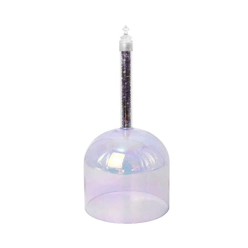 Amazing Sound 6"/ 7" Amethyst Transparent Handheld Crystal Singing Bowl 432hz Music Bowl for Sound therapy with a Carry Case
