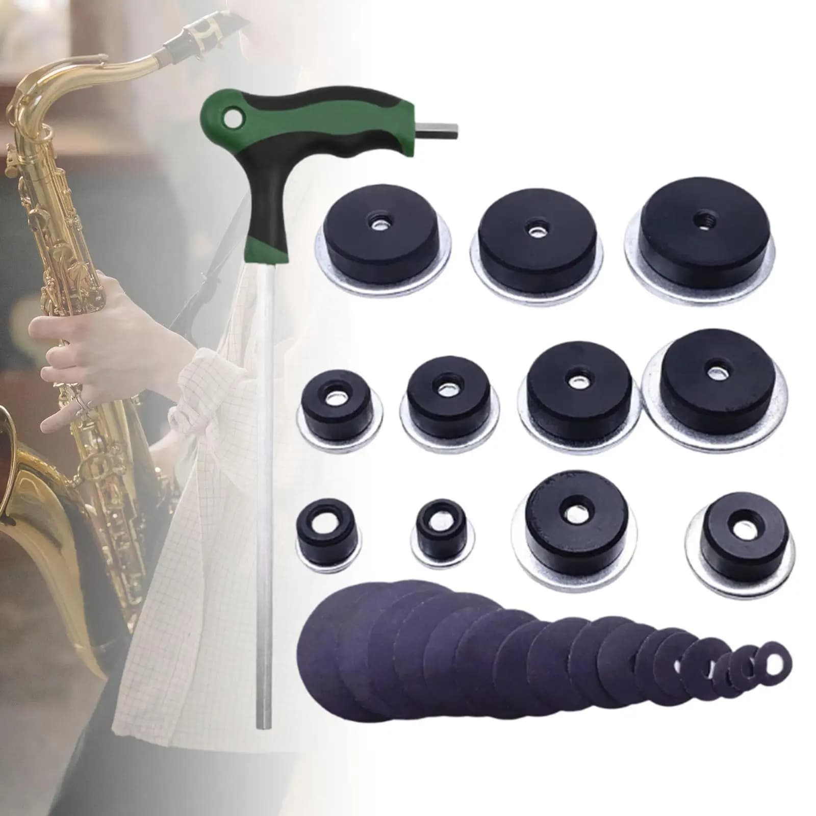 Saxophone Repair Accessories Sound Hole Leveling Grinder Maintenance Kit for Woodwind Instruments Professional Musicians Use