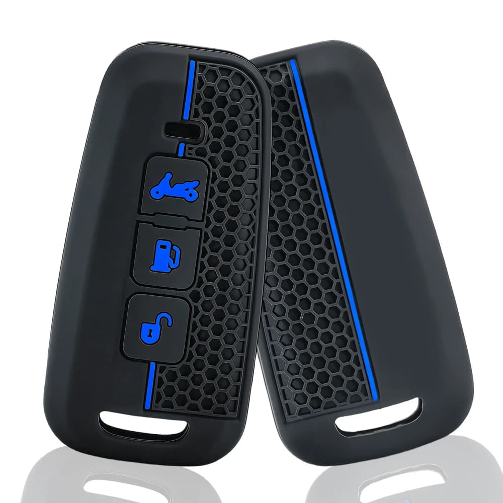 Elegante Cover per Chiave Moto a 3 Pulsanti per Piaggio Beverly 400, in Silicone, con Portachiavi e Accessori