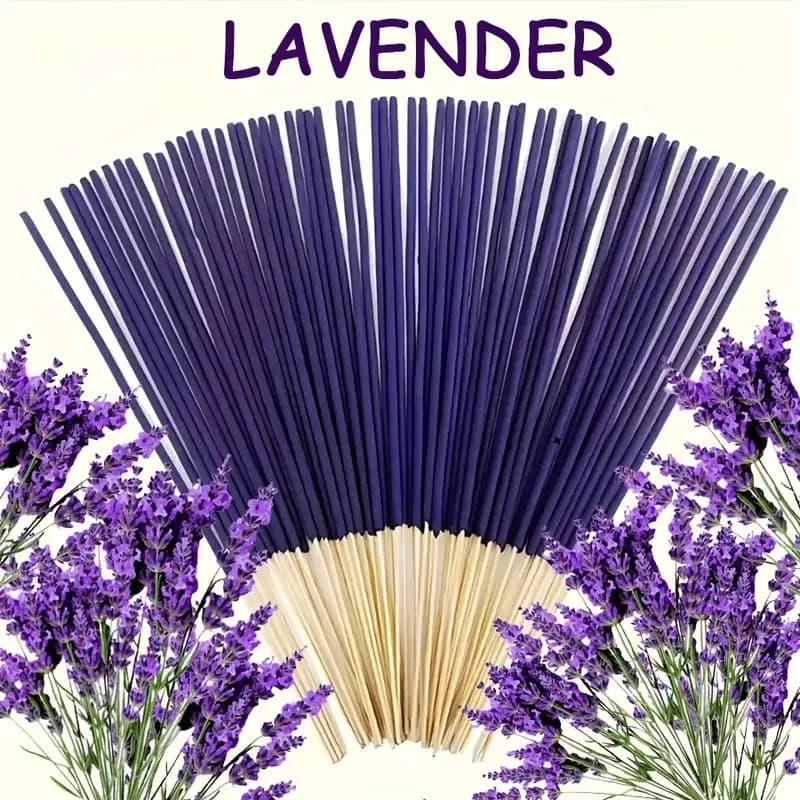 Bastoncini di incenso alla lavanda da 50 pezzi Bastoncini di incenso profumati alla lavanda per aromaterapia fatti a mano per meditazione yoga