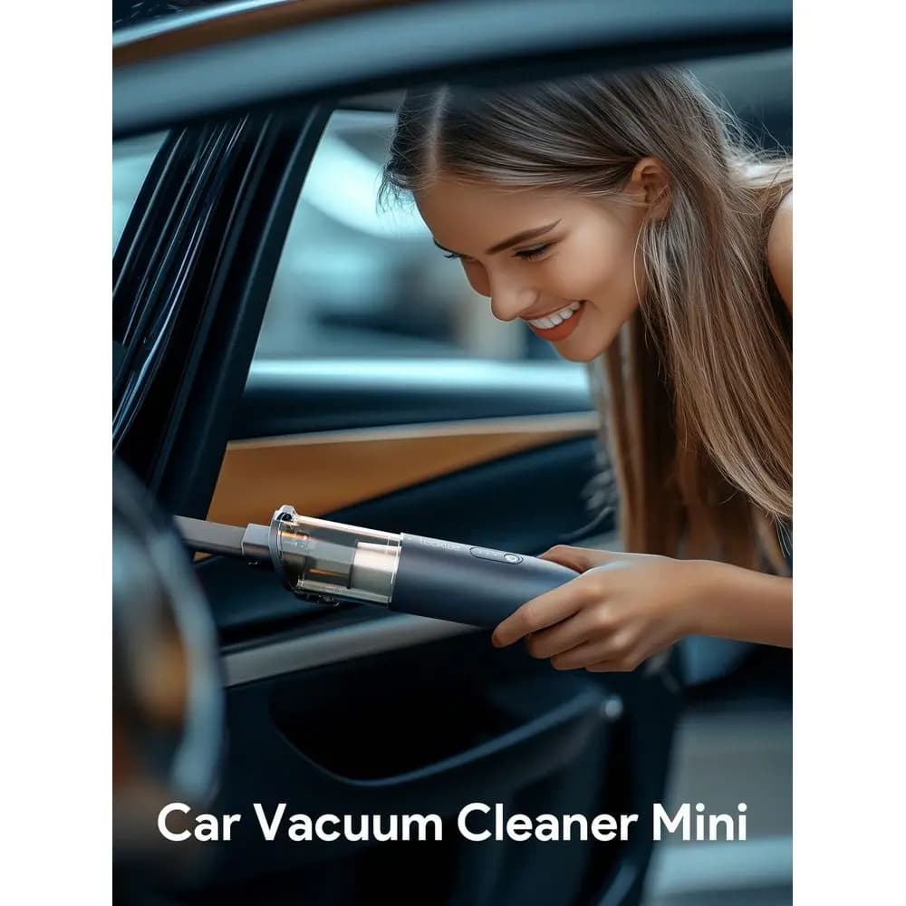 Mini aspirapolvere Teckwe, aspirapolvere per auto, forte aspirazione per eliminare la polvere, sistema di filtraggio a 2 strati e bassa rumorosità per auto e casa
