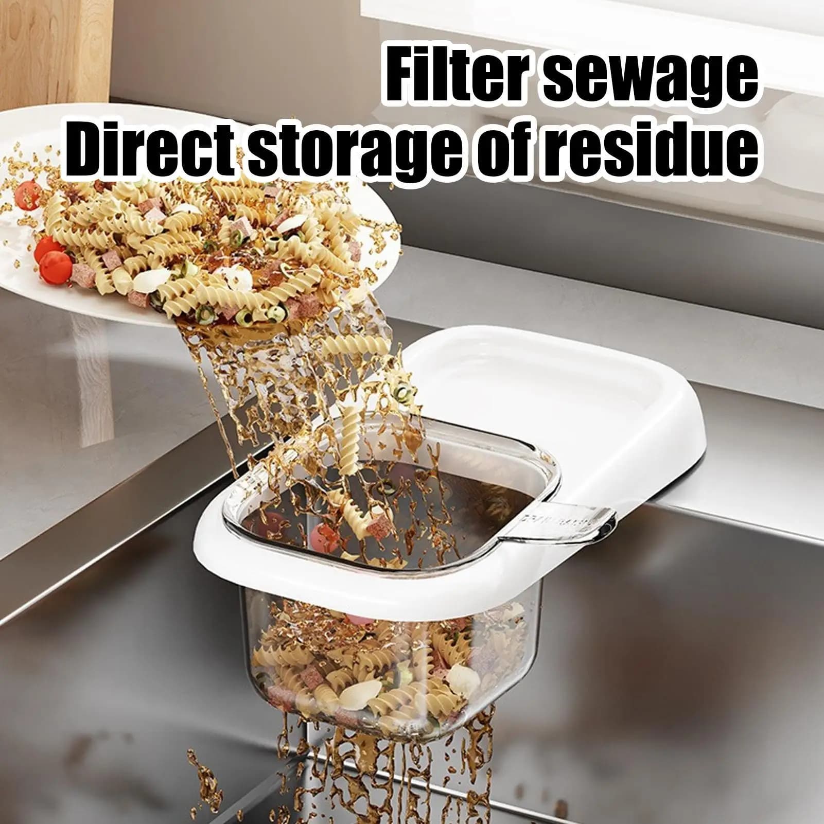 Lavello Filtro Ventosa Lavello Angolo Rack Lavelli Spazzatura Raccoglitore di rifiuti Lavelli multifunzionali Scolapiatti Cestino Utensili da cucina