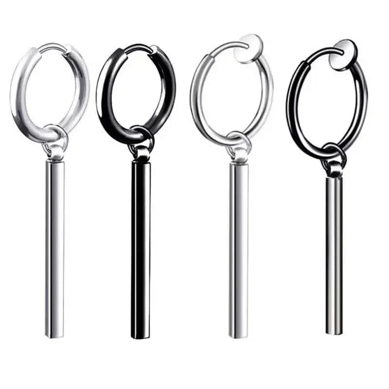 Orecchini a Cerchio Quadrati Minimalisti ed Eleganti, Clip per Orecchie per Look Moderni e Alla Moda