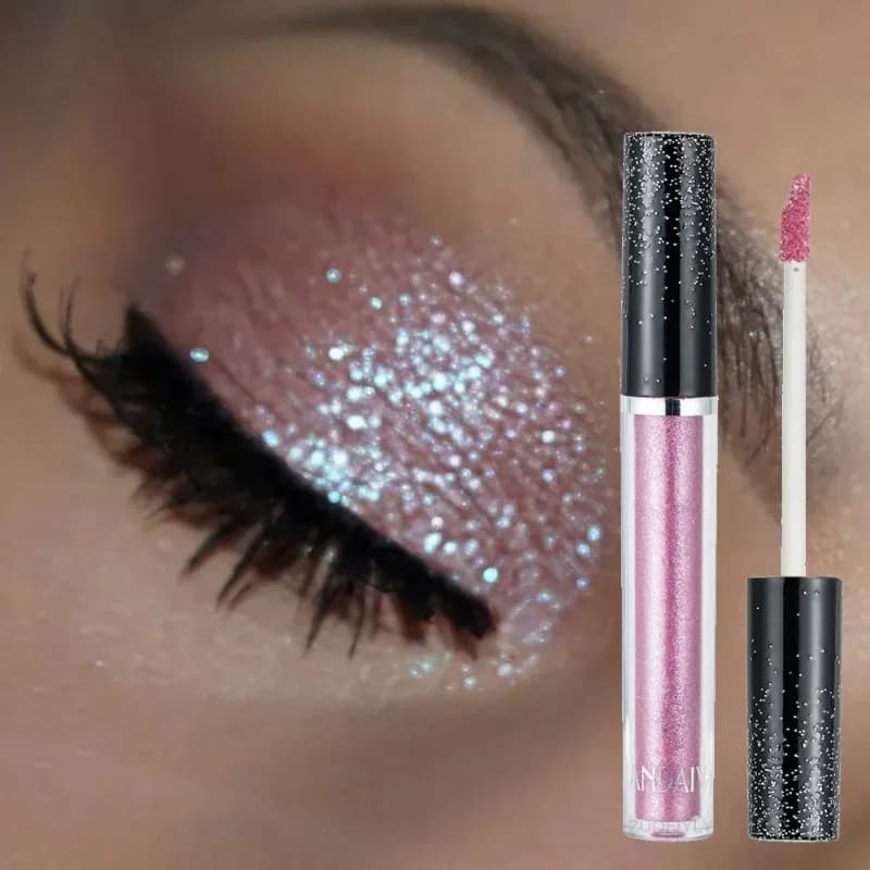 Fluid Umbrella with Metal Diamond Pens for Eyeliner Gloss Palette Golden Shades Shimmer Durable Lights Cosmetics Wholesale