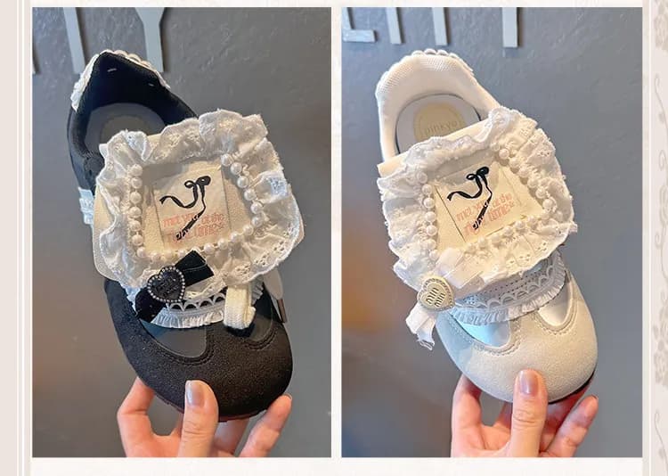 Scarpe Athleisure Originali Primavera-Autunno, Kawaii con Fiocco e Blocchi di Colore, Scarpe Singole Versatili da Donna per Uso Quotidiano