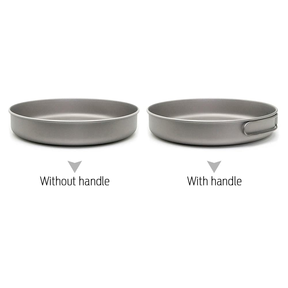 Outdoor Camping Titanium Plate Hiking Picnic Kitchen Camping pan Titanium pan