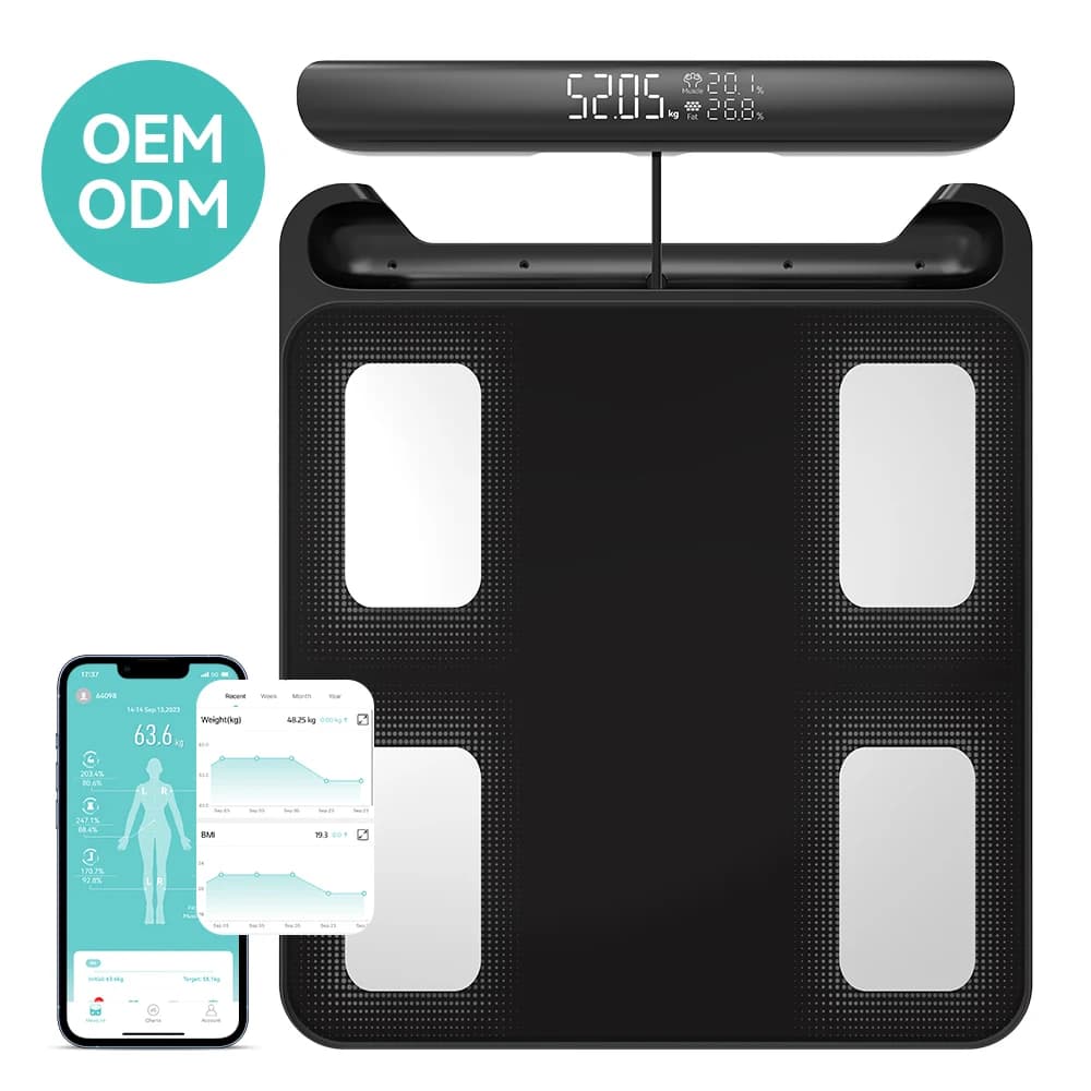 Bilancia Intelligente per Peso Corporeo, Compatibile con FSA e HSA, Bilancia Digitale da Bagno a 8 Elettrodi con BMI, Massa Grassa, Massa Muscolare, Composizione Corporea