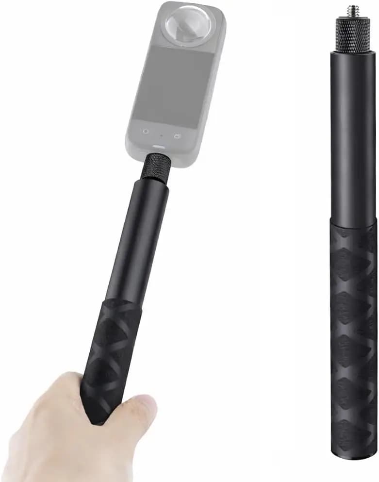 Bastone Selfie Invisibile da 120 cm per Insta360 X5/X4/GO3 DJI OSMO - Asta di Prolunga in Alluminio Aeronautico con Rimozione Automatica 360° °