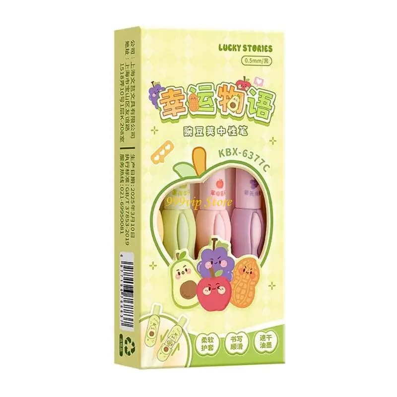 C90C 4 pezzi penna per esame retrattile inchiostro gel nero design con meccanismo stampa a scorrimento liscio
