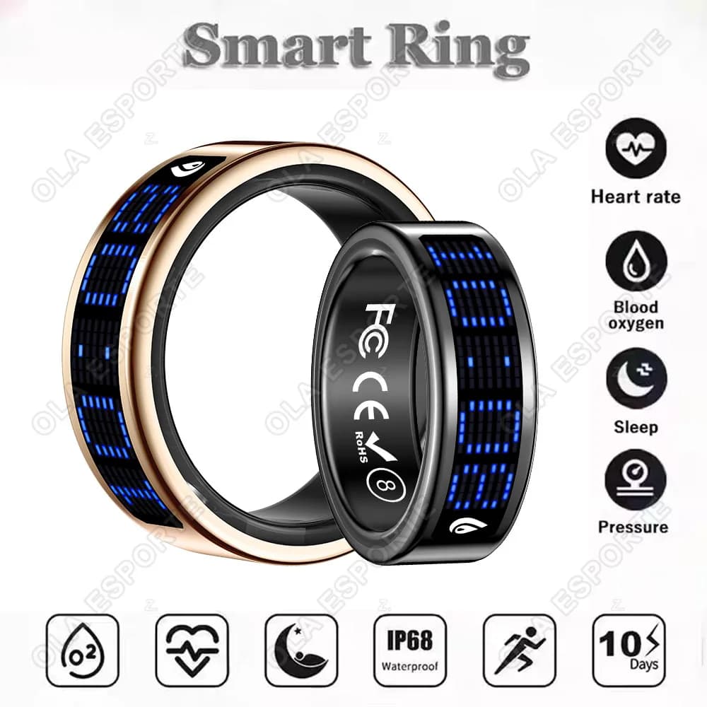 Smart Ring with Cardiac Frequency Monitoring, Blood Pressure, Blood Oxygen in Blood, Sleep, Pass and Activity Tracking for Men and Women, Intelligent Ring 2026