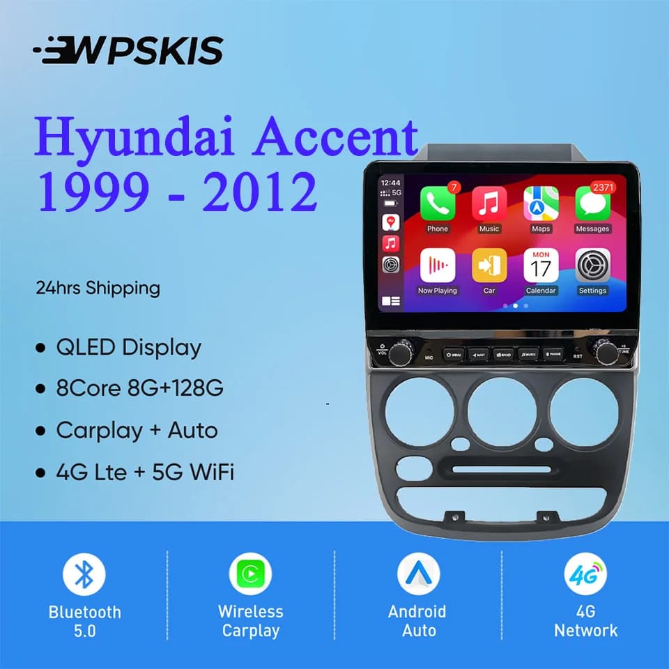 2Din Android 14 128G Autoradio Multimediale PC Per Hyundai Accent 1999 - 2012 GPS DVD Video Lettore musicale Auto sistemi intelligenti