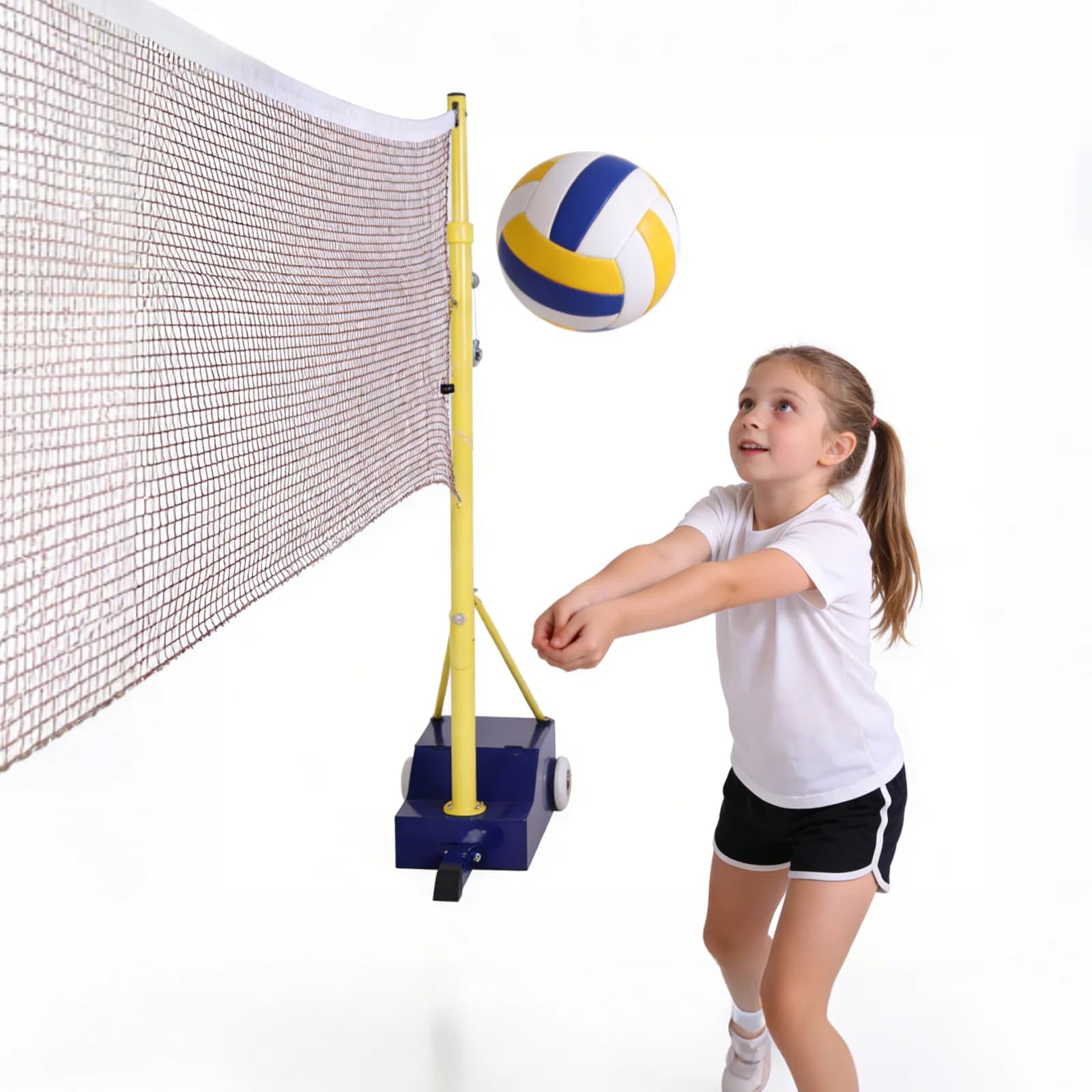 Supporto per Rete da Badminton, Pallavolo e Tennis Regolabile in Altezza, Autoportante, Facile da Installare, Ideale per Sport all'Aperto