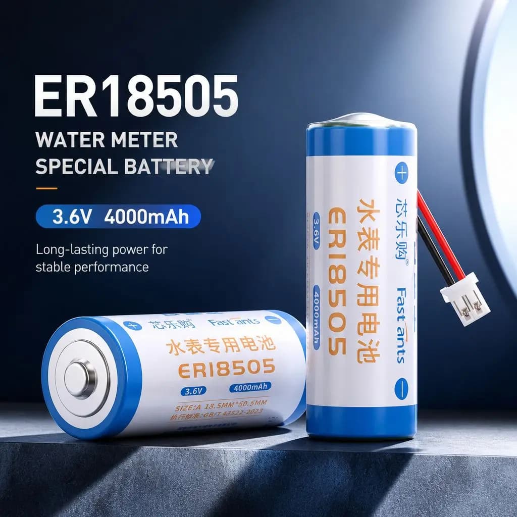 1Pcs ER18505 3.6V Lithium Battery Li-SOCl2 4000mAh Primary Battery for Smart Water Meter Gas Meter PLC Sensor Alarm smoke alarm