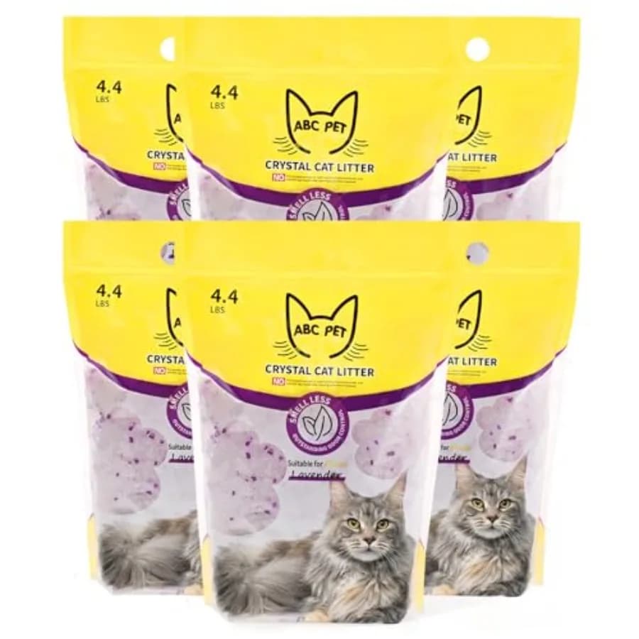 Cat Litter Crystals No Clumping Odor Control Kitty Litter Non-Clumping No scooping Low Dust, Low Tracking, Dehydrates Waste - 5
