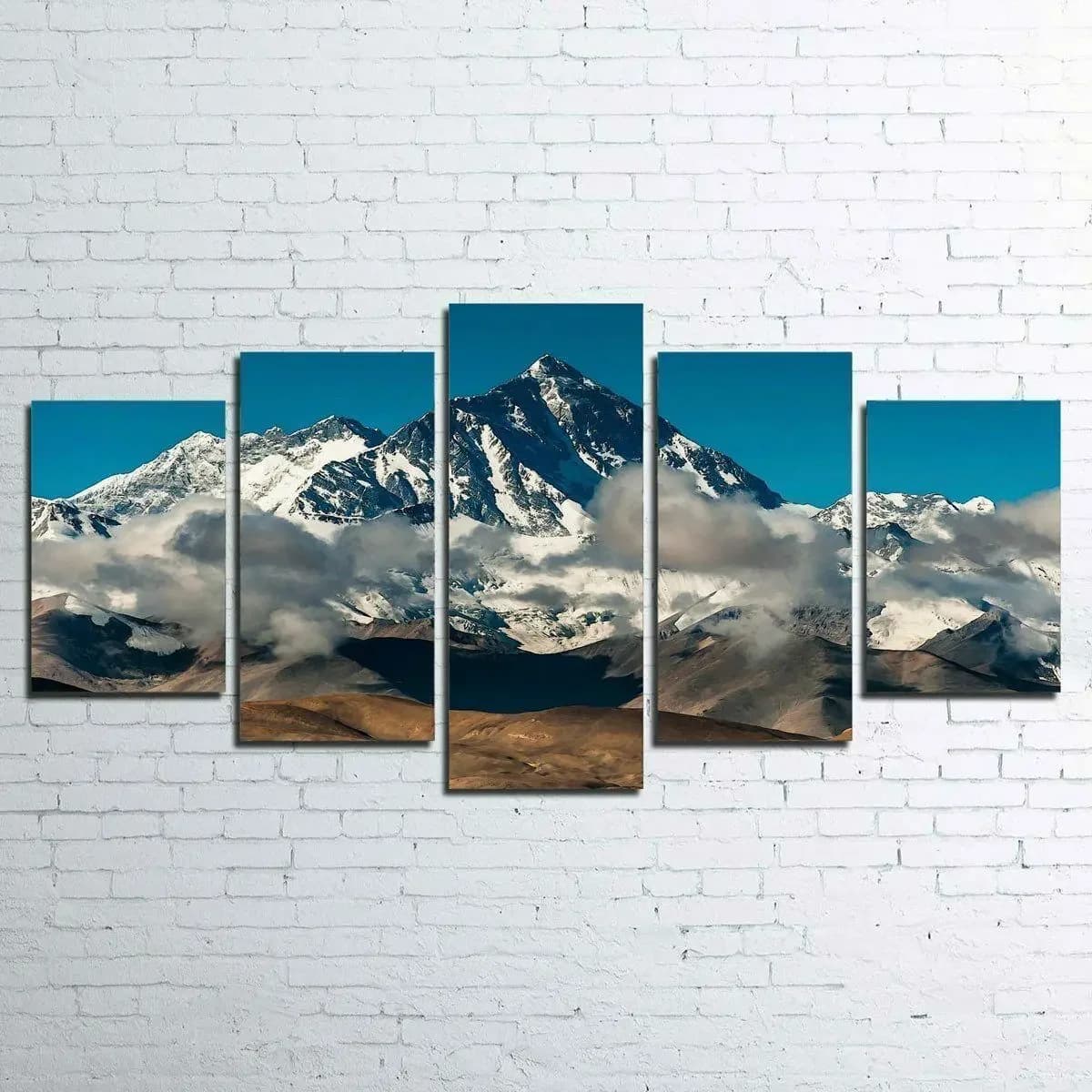 Monte Everest 5 panels on canvas printing image wall art canvas painting wall decoration for living room poster without frame