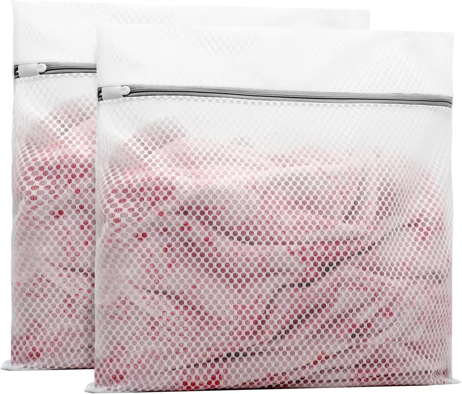 Confezione da 2 Sacchi a Rete a Nido d'Ape per Capi Delicati, 24x24 Pollici XX-Large