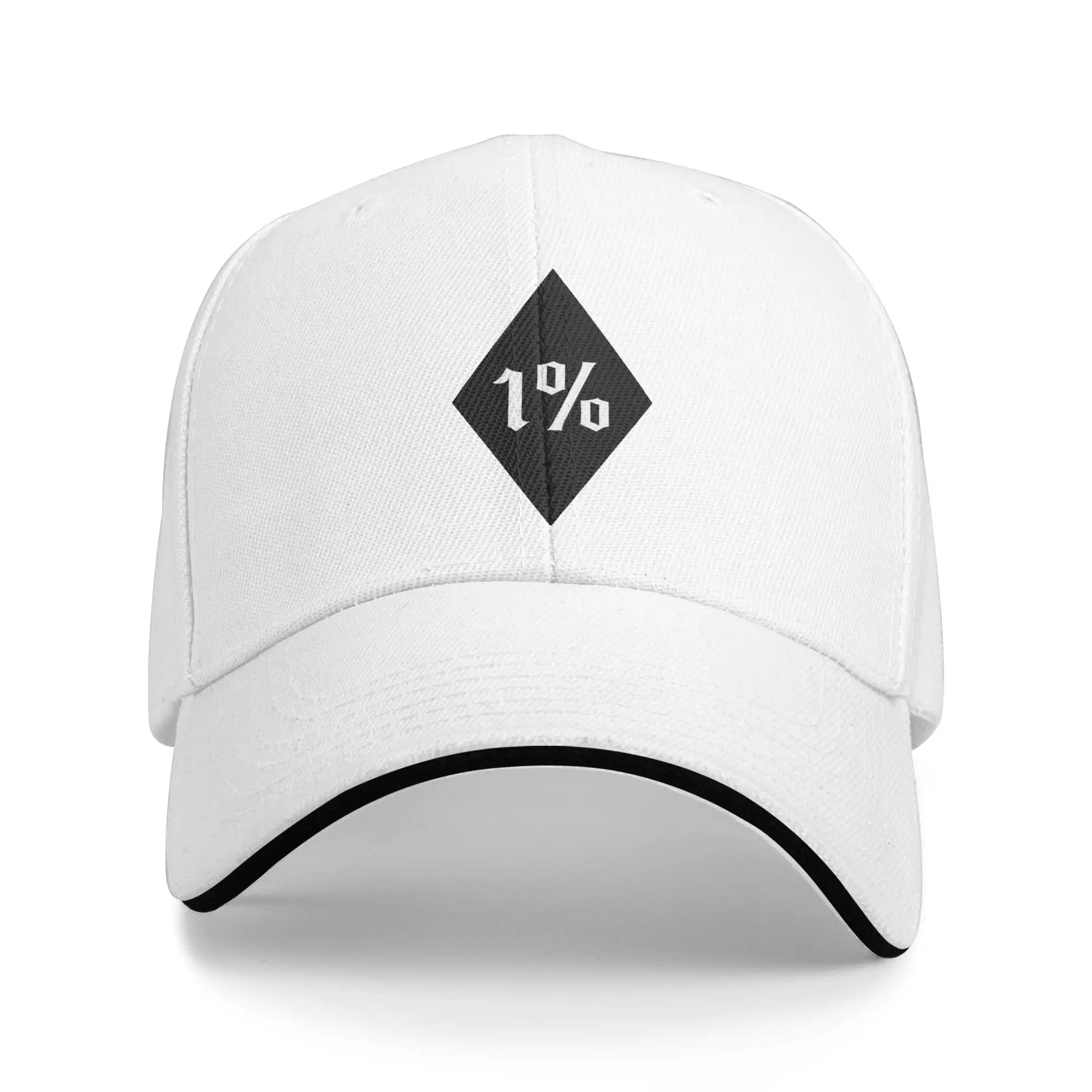 One Percenter 1% Casual Baseball Cap Spring Trucker Hat Sun Visor Kpop Rock Hip Hop Hats y2k Retro Baseball Caps