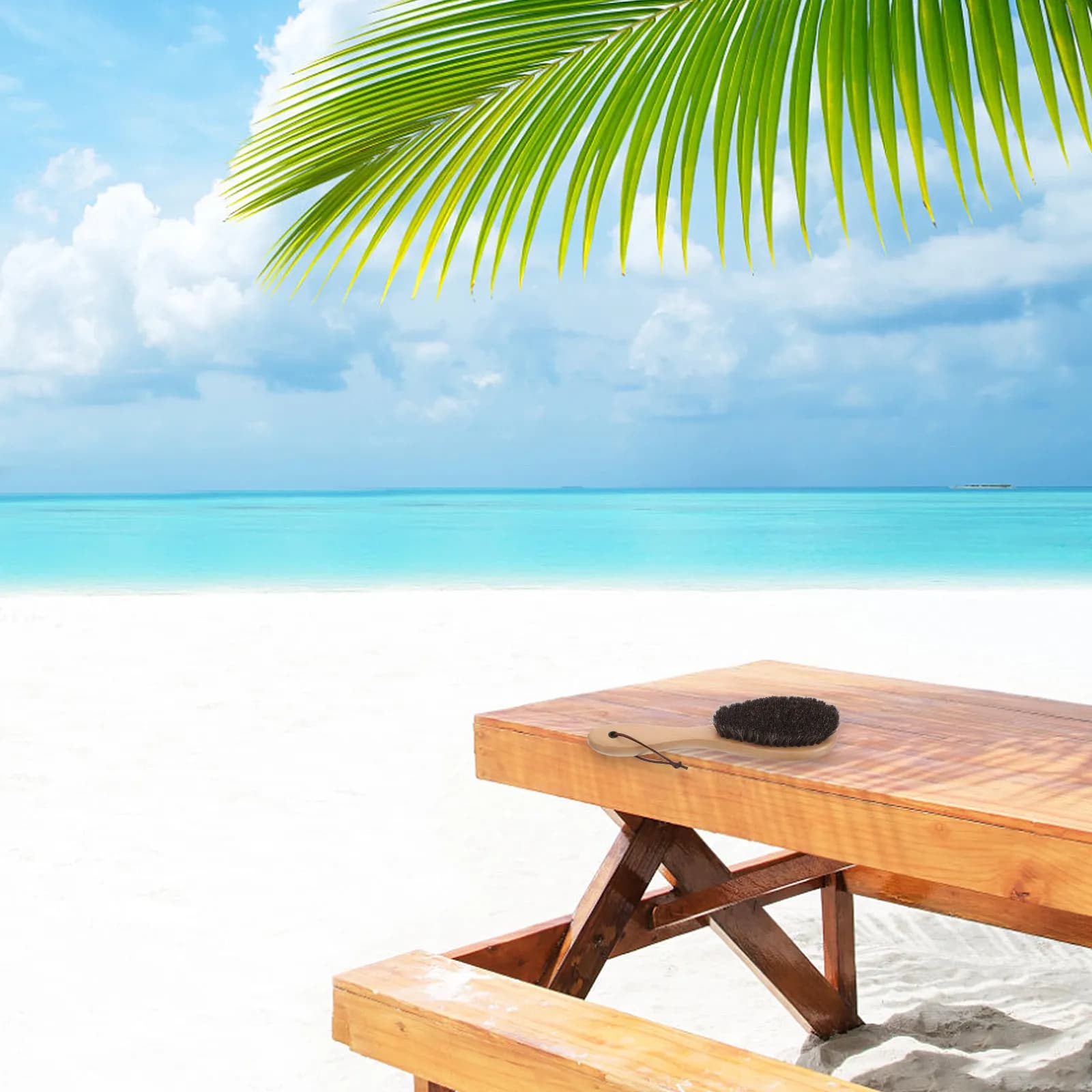 Spazzola per la rimozione della sabbia con setole dense, raschietto per sabbia per sedie da spiaggia, scarpe, piedi, corpo, tavole da surf, uso esterno, blocco per levigatura manuale