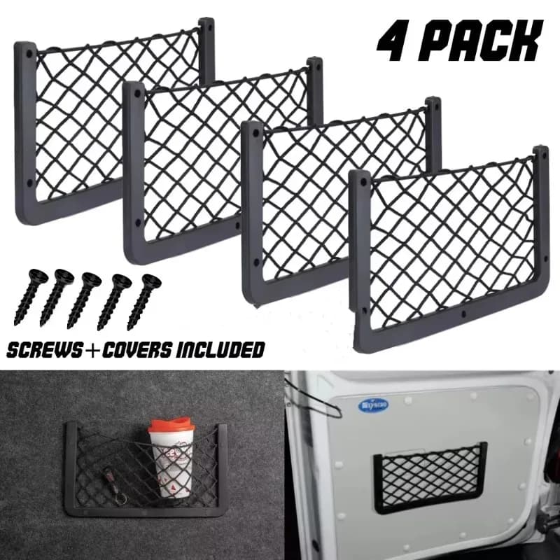 1/4Pcs/Lot 36*18cm Car Net Door Panel Bus Seat Back Mount Organizer Mesh Phone Holder Storage Bag Pocket For Wallet Keys