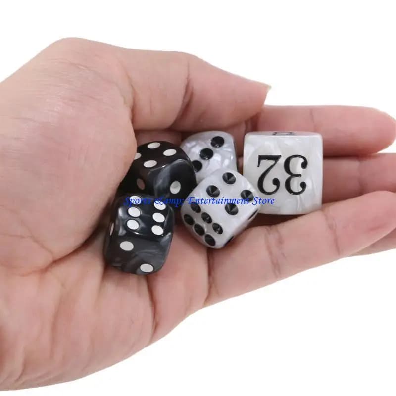 G7NF Set dadi per backgammon in acrilico con finitura perlata per gioco da tavolo, dadi in acrilico