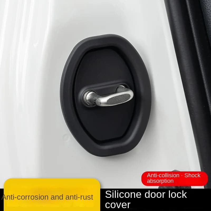 Serratura della portiera dell'auto coperchio del chiavistello serrature della porta tampone ammortizzatore guarnizione tappo di protezione accessori per Set di protezione anticollisione in Silicone