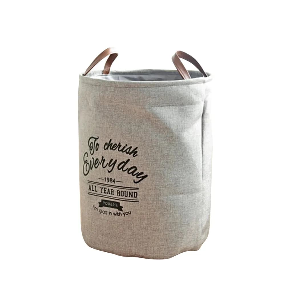 Foldable Waterproof Laundry Baskets Large Capacity Linen Bag Grey Organizer for Clothes Towel Blanket Storage Home