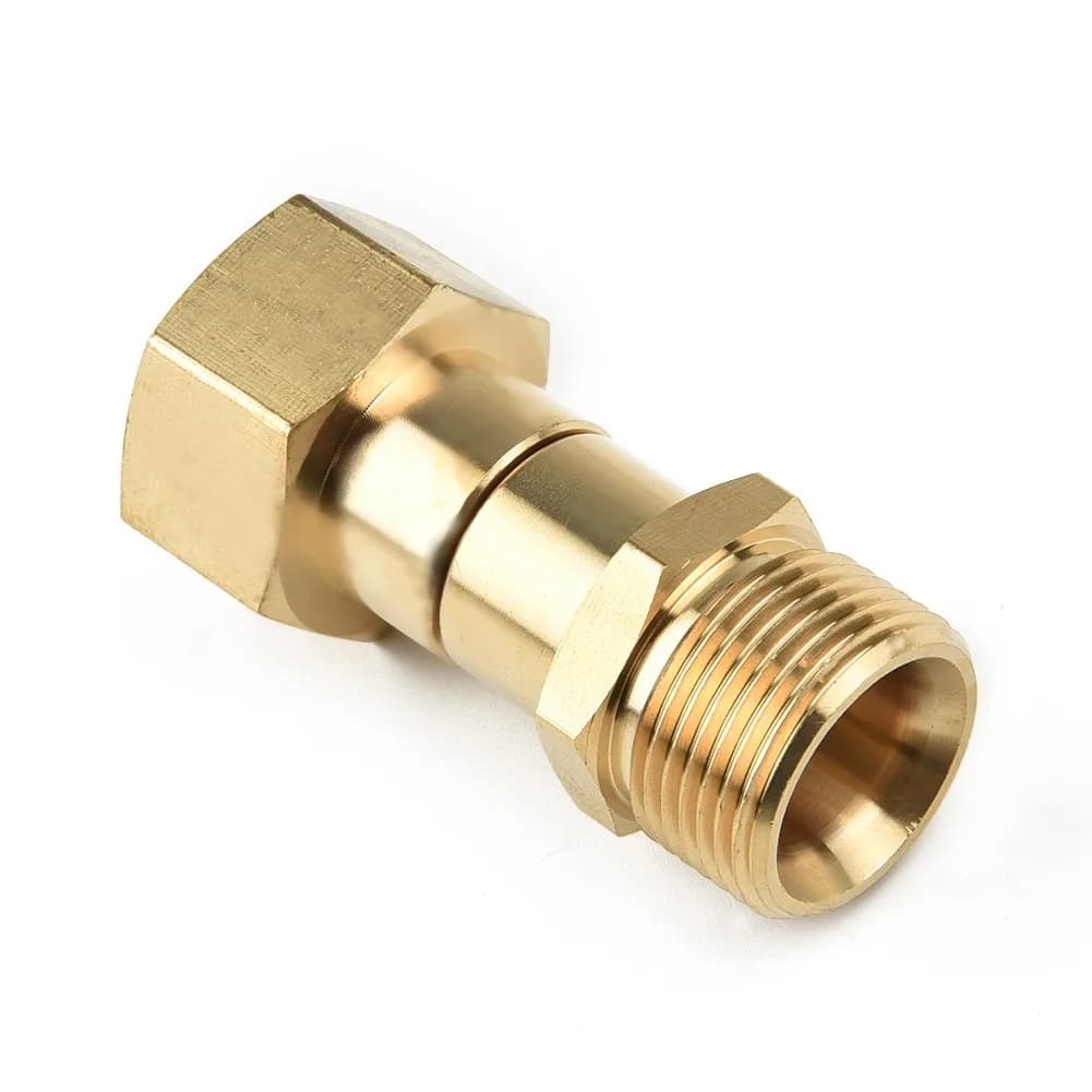 Raccordo per tubo flessibile con giunto girevole per idropulitrice ad alta pressione M22 14mm 15mm Filettatura Tubo flessibile con rotazione di 360 gradi per il connettore della pistola di lavaggio
