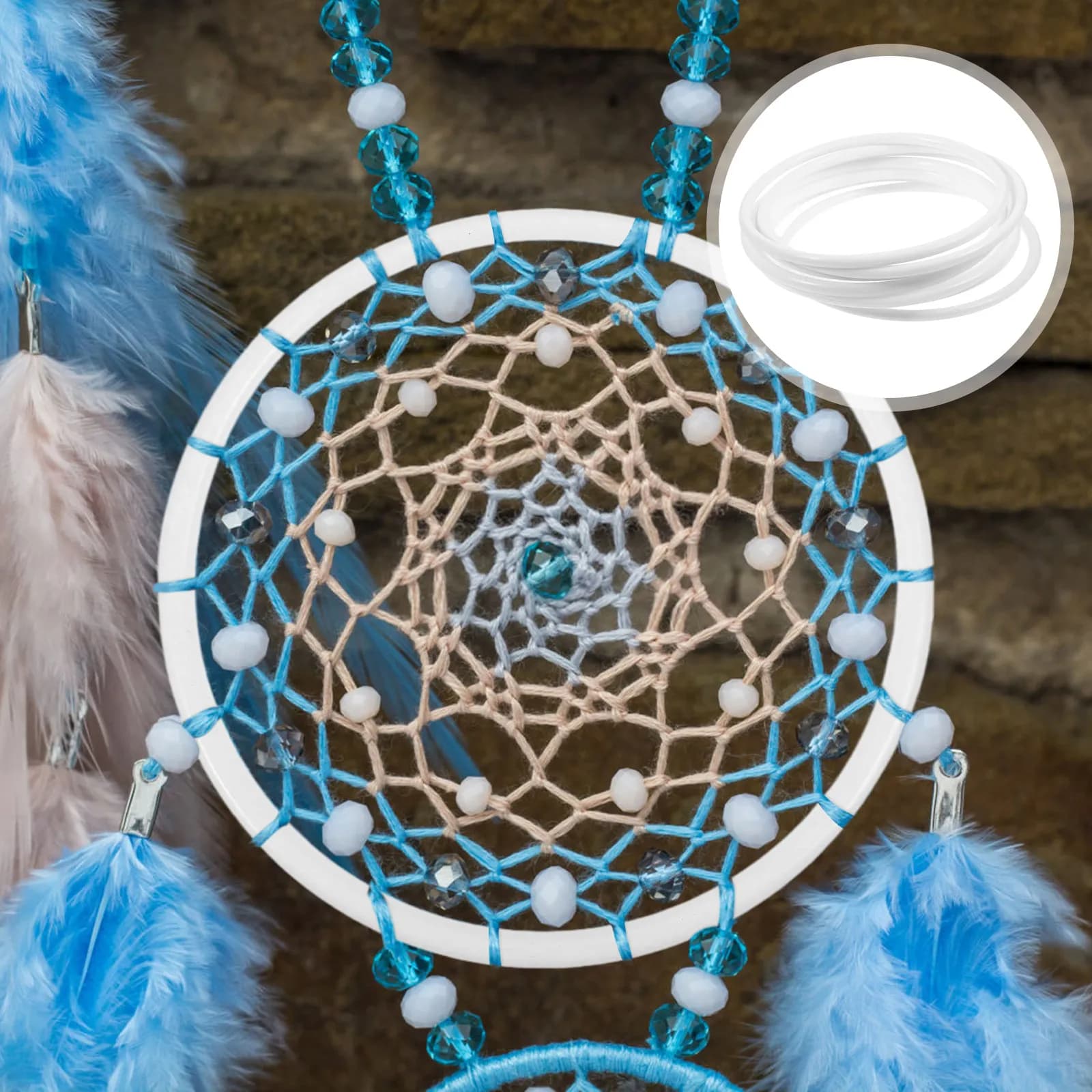 20Pcs Dreamcatcher Plastic Rings White Round Hoops 13Cm DIY Craft Circle Hoop Macrame Material Mandala Wall Hanging Accessories