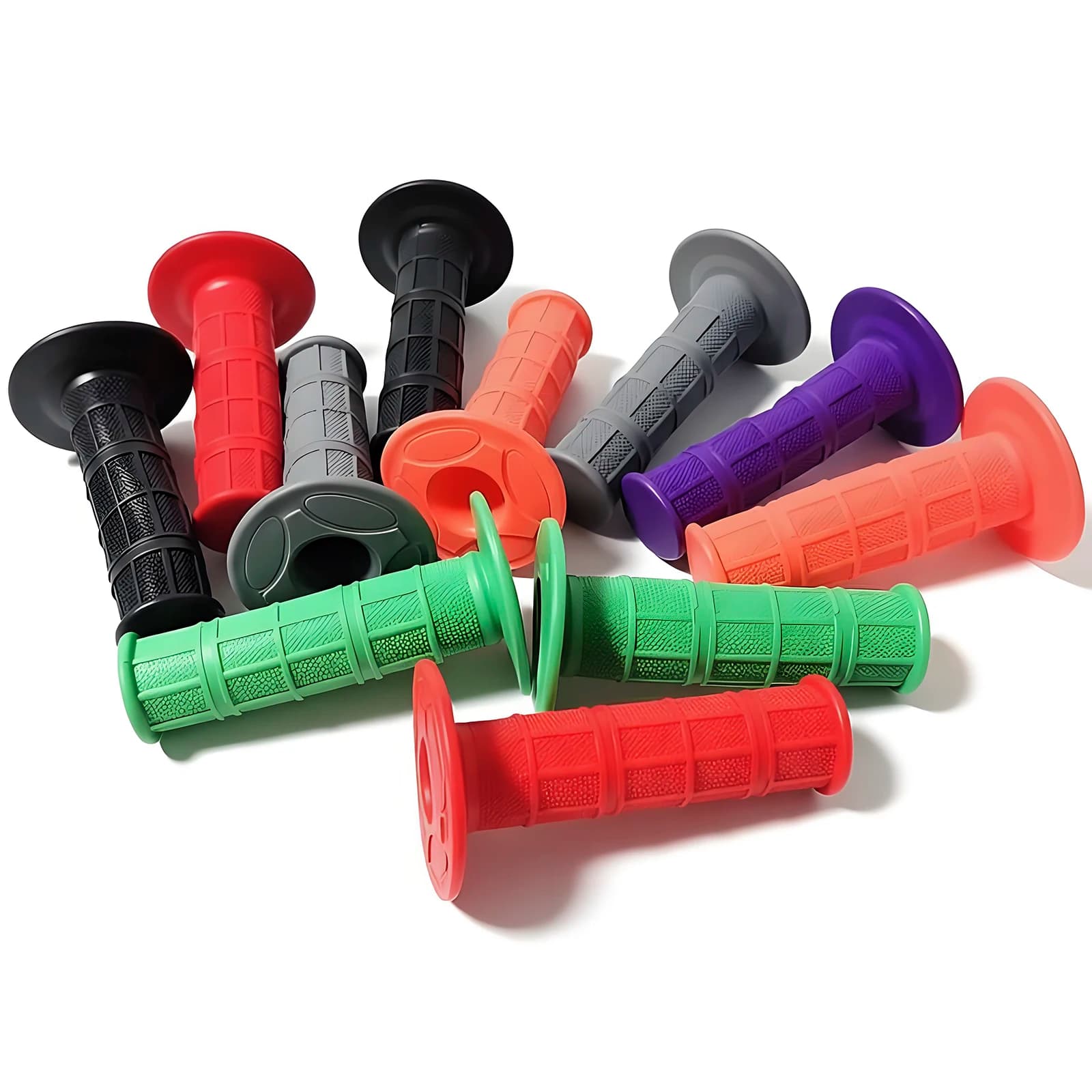 2 Pcs 22mm Motorcycles Grip Dirt Bike Grips 7/8" Rubber Biker Scooter Handle Grip For Handlebar Mx Pillow Top Throttle 24mm Bar