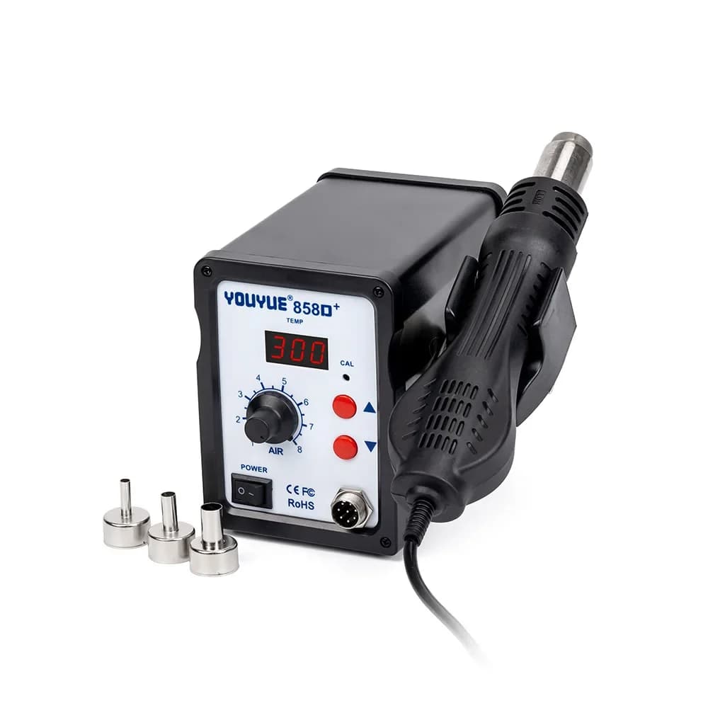 Hot Air Gun 858D+ 700W BGA Rework Solder Station Soldering Heat Air Gun Station 220V For SMD SMT Welding Repair With Gift