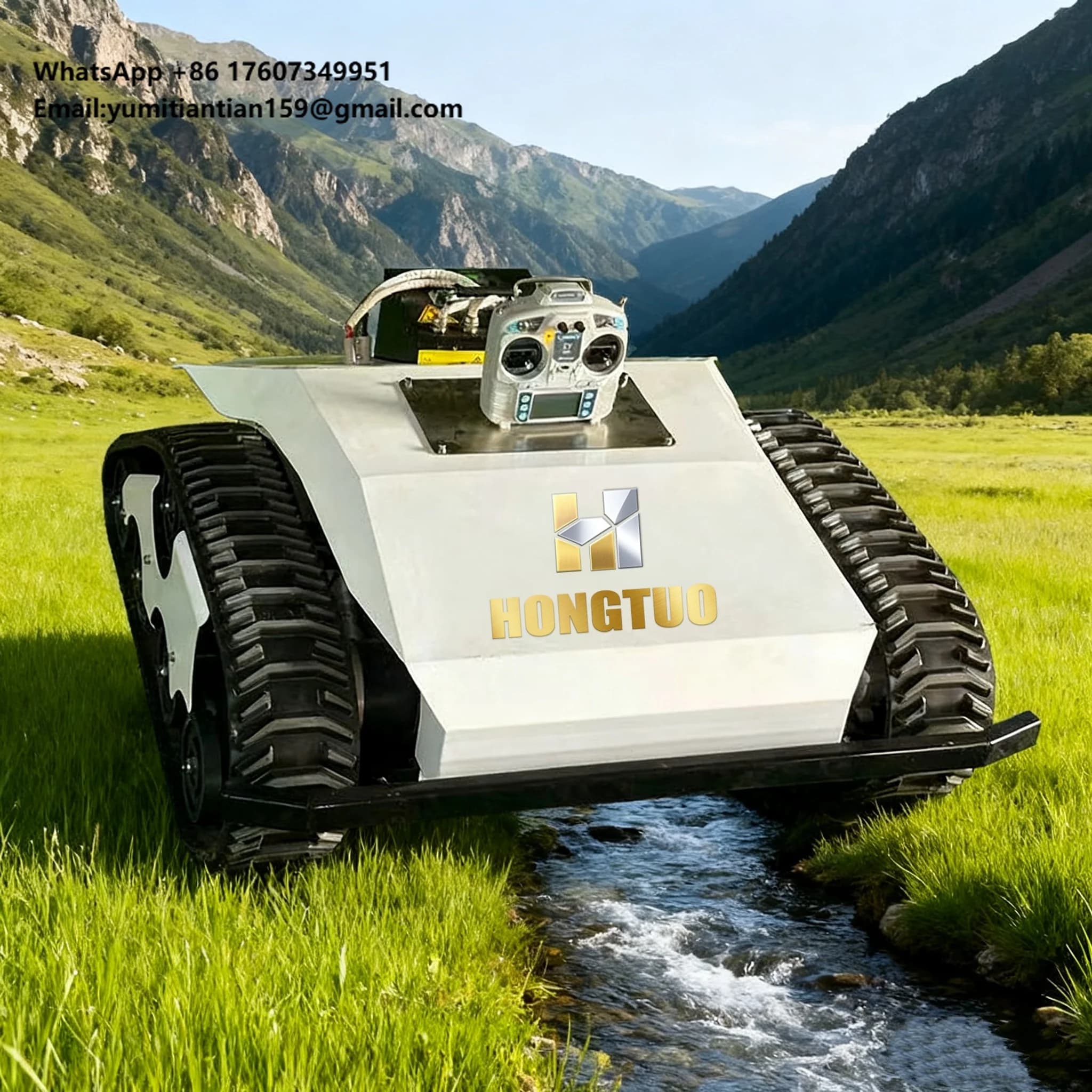 Tosaerba robot agricolo automatico elettrico intelligente con telecomando per macchina a batteria per taglio erba da giardino