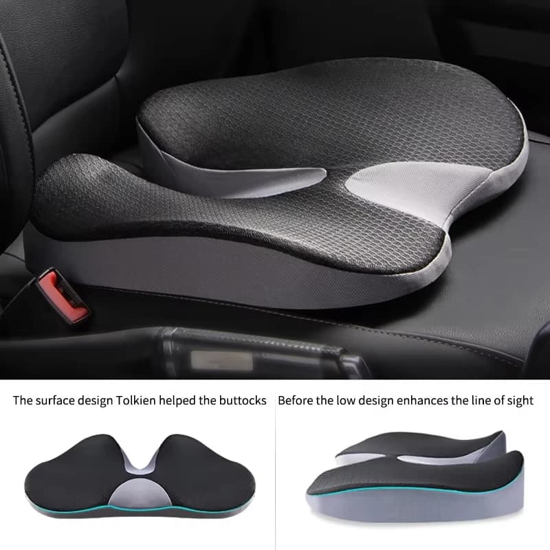 Cuscino Ortopedico in Memory Foam Antiscivolo per Prostata, Coccige e Dolore Sciatico, Comfort per Sedia e Sedile Auto