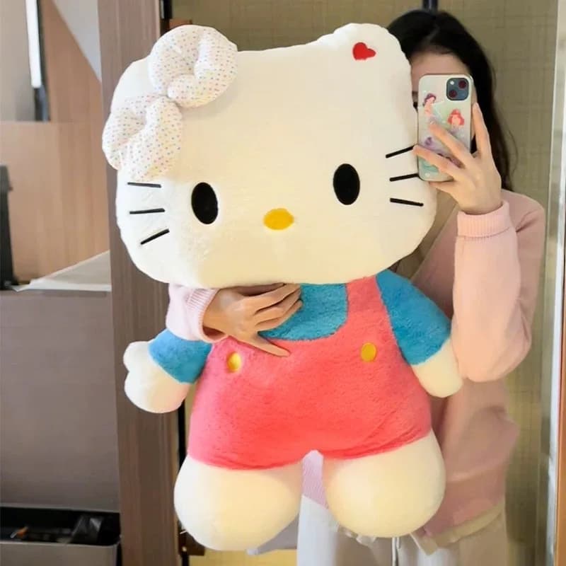 60CM Kawaii Hello Kitty peluche bambola cuscino PP cotone riempito Kawaii divano cuscino ornamenti carino decorazione auto regalo di festa