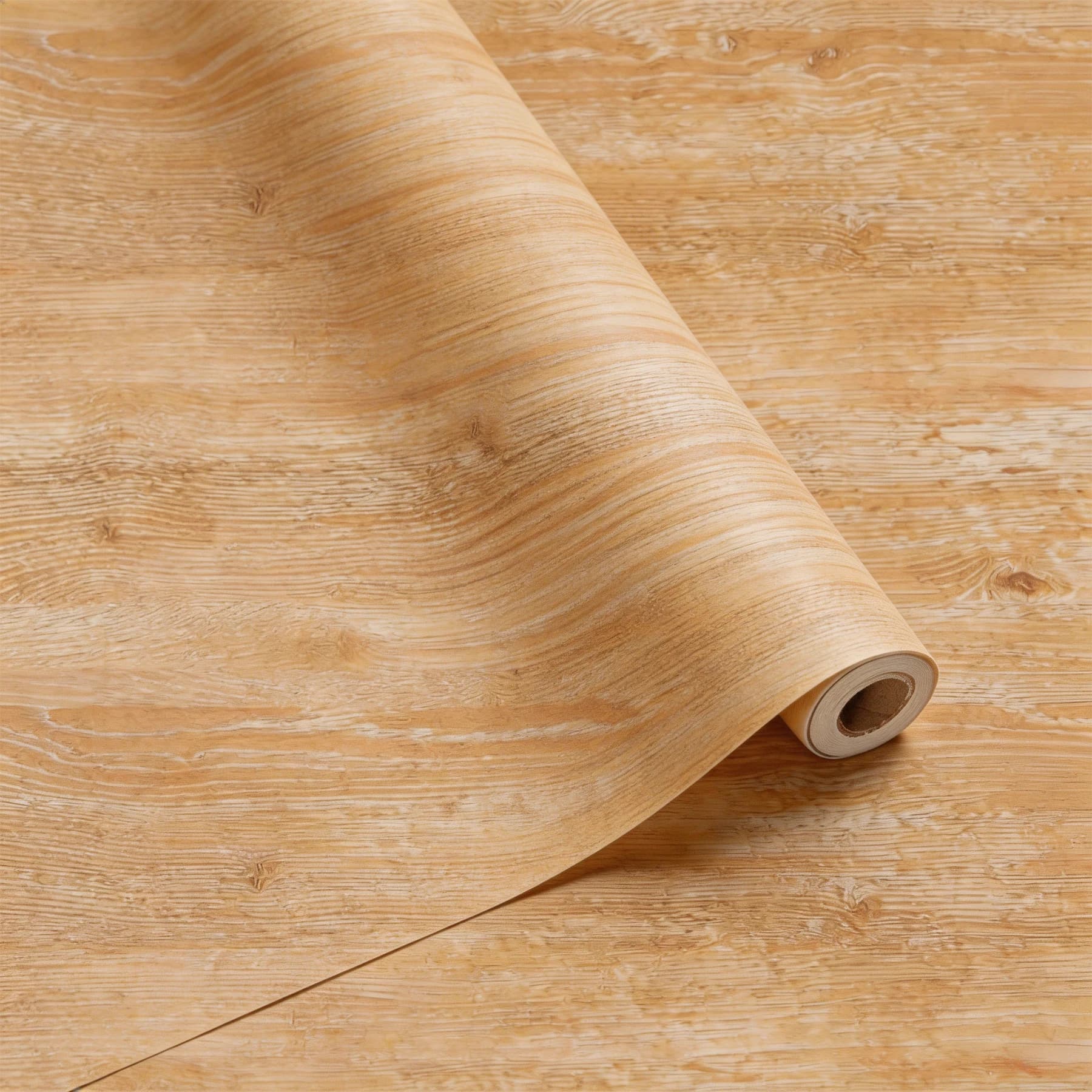 Carta Adesiva Effetto Legno Marrone, Pellicola Vinilica Rimovibile Facile da Applicare per Mobili e Armadi da Cucina