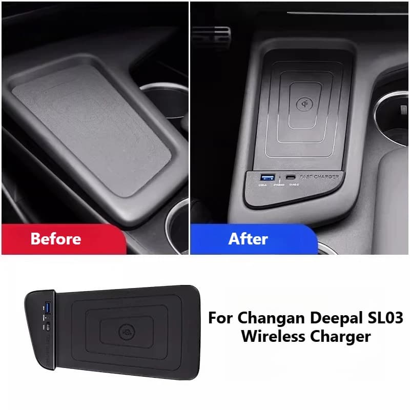 Stazione di Ricarica Rapida per Auto Changan Deepal SL03, Caricatore Wireless Multi-porta per Console Centrale, Supporto per Telefono, Accessorio