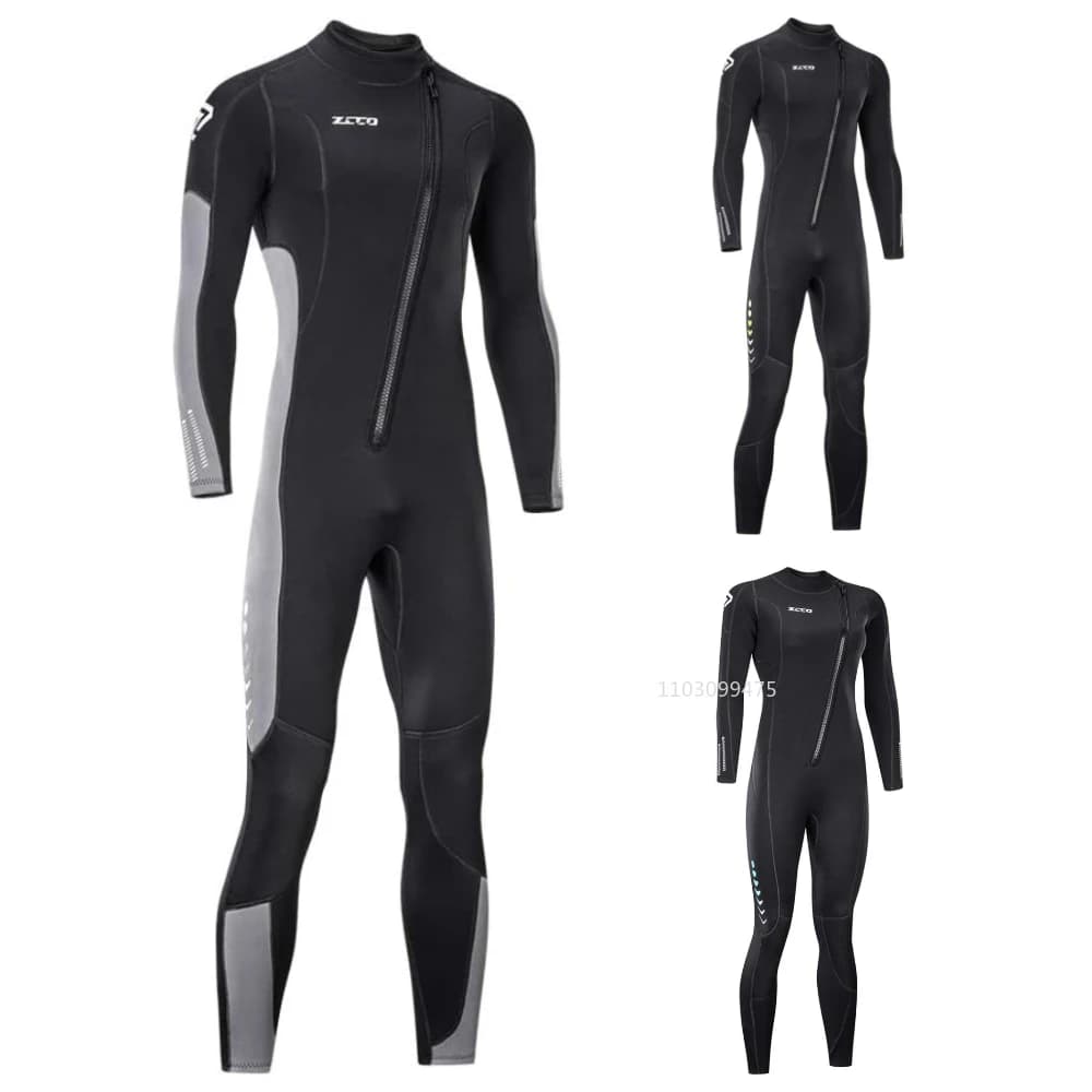 Muta Subacquea ZCCO 3mm in Neoprene con Zip Frontale Integrale per Uomo e Donna - Ideale per Snorkeling, Immersioni Subacquee, Nuoto e Surf