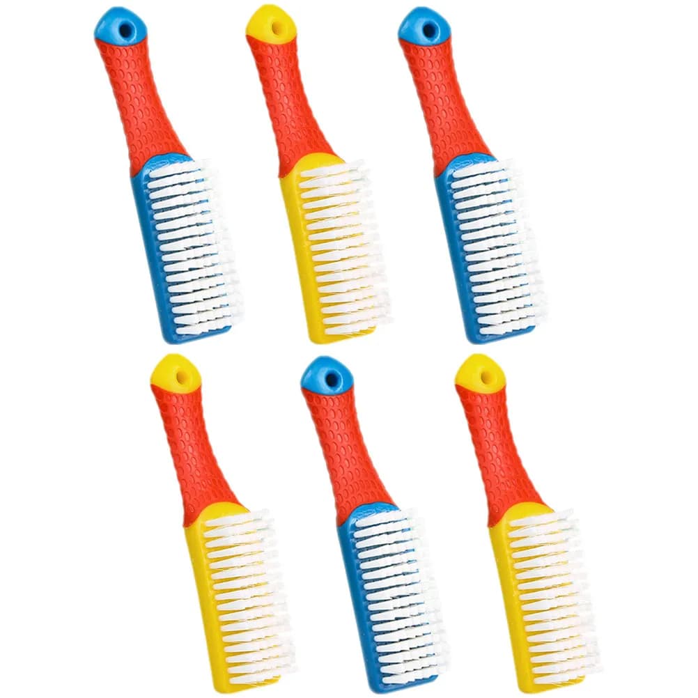 Set di 6 Spazzole Premium per Lavaggio Scarpe, Setole Morbide, Strumento di Pulizia Anti-Graffio per Sneakers, Vestiti, Bagno, Cucina, Lavanderia