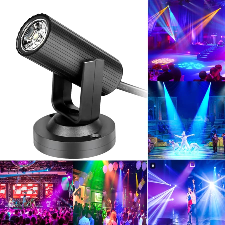 RGB LED Mini DJ Disco Light Party Stage Spotlight Proiettore Luci laser per Magic Dance Car Regalo di Natale Club Laser Show Lamp