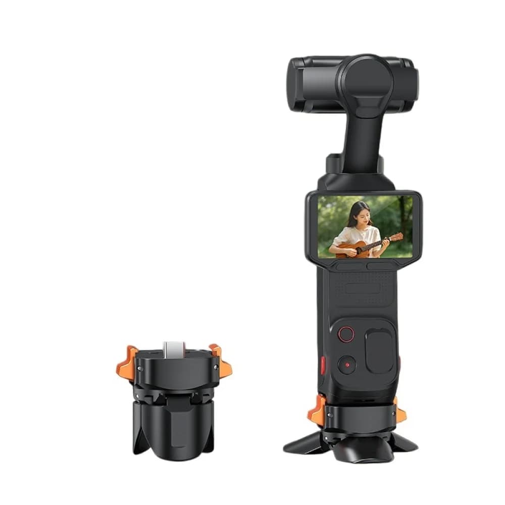 Magnetic Charging Bracket Tripod for Insta360 Luna Ultra Camera, Aluminum Alloy Auto Open & Close Desktop Stand, Fast Charging