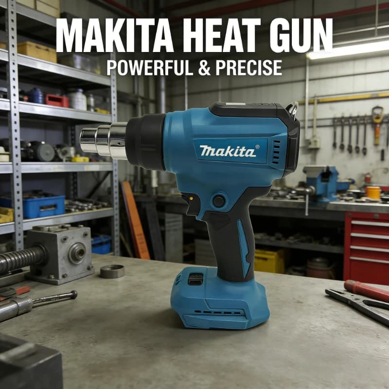Portable Makita 18V Heat Gun for Soldering & Shrinking - 550°C Variable Temp with LED Readout without battery